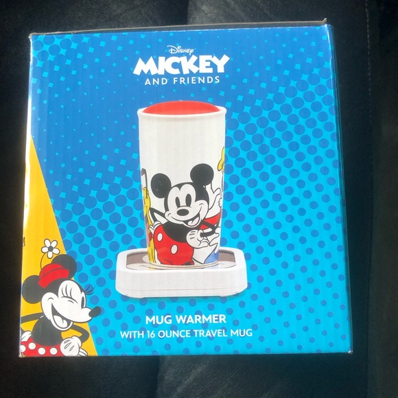 NEW In Box Disney Mickey & Friends Ceramic Mug Warmer Travel Mug With Lid 16 Oz - Picture 8 of 9